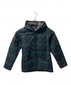 LAVENHAMラベンハム）の古着「BLACKWATCH CRAYDONフーデッドキルティングジャケット」｜グリーン×ネイビー