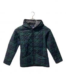 LAVENHAM（ラベンハム）の古着「BLACKWATCH CRAYDONフーデッドキルティングジャケット」｜グリーン×ネイビー
