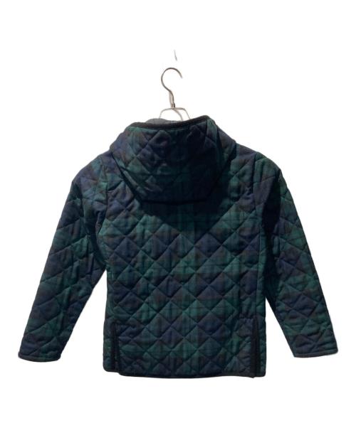 LAVENHAM（ラベンハム）LAVENHAM (ラベンハム) BLACKWATCH CRAYDONフーデッドキルティングジャケット グリーン×ネイビー サイズ:38の古着・服飾アイテム