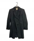 HERMESエルメス）の古着「裏地ロゴリネンコート」｜ブラック