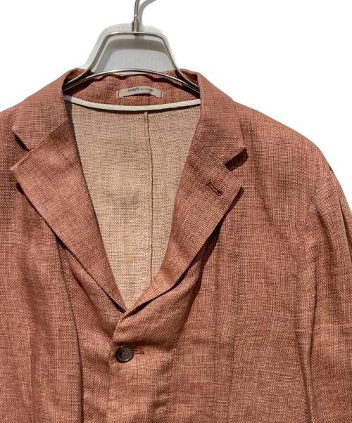 ARMANI COLLEZIONI（アルマーニ コレツィオーニ）ARMANI COLLEZIONI (アルマーニ コレツィオーニ) リネン テーラードジャケット ブラウン サイズ:48の古着・服飾アイテム