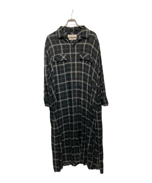REMI RELIEF（レミレリーフ）REMI RELIEF (レミレリーフ) オンブレチェックシャツワンピース/CHECK SHIRT DRESS ブラック サイズ:Freeの古着・服飾アイテム