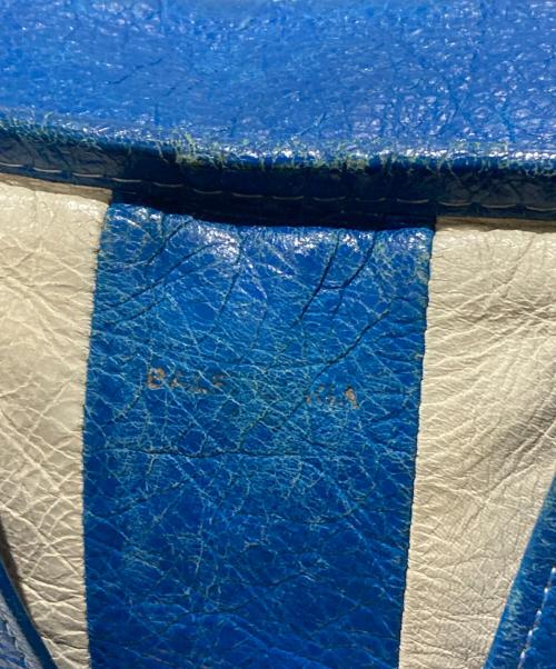 BALENCIAGA（バレンシアガ）BALENCIAGA (バレンシアガ) バザールショッパー ブルー×ホワイト サイズ:Mの古着・服飾アイテム