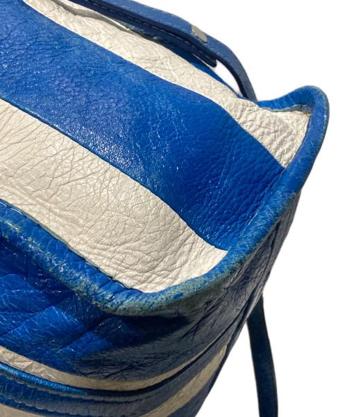 BALENCIAGA（バレンシアガ）BALENCIAGA (バレンシアガ) バザールショッパー ブルー×ホワイト サイズ:Mの古着・服飾アイテム