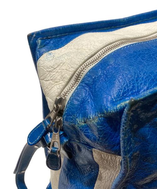 BALENCIAGA（バレンシアガ）BALENCIAGA (バレンシアガ) バザールショッパー ブルー×ホワイト サイズ:Mの古着・服飾アイテム