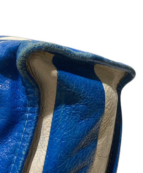 BALENCIAGA（バレンシアガ）BALENCIAGA (バレンシアガ) バザールショッパー ブルー×ホワイト サイズ:Mの古着・服飾アイテム