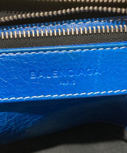 BALENCIAGA（バレンシアガ）BALENCIAGA (バレンシアガ) バザールショッパー ブルー×ホワイト サイズ:Mの古着・服飾アイテム