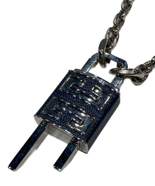 GIVENCHY（ジバンシィ）GIVENCHY (ジバンシィ) パドロック ネックレス シルバー×ブラックの古着・服飾アイテム