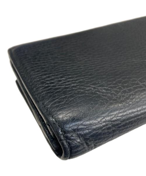 GUCCI（グッチ）GUCCI (グッチ) インターロッキングロングウォレット ブラックの古着・服飾アイテム