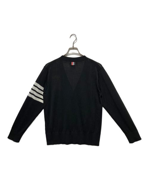 Thom Browne（トムブラウン）Thom Browne (トムブラウン) ウールクラシック4BAR Vネックカーディガン ブラック サイズ:２の古着・服飾アイテム