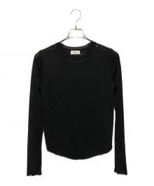 RITAN（リタン）の古着「Sheer line Knit Tops」｜ブラック
