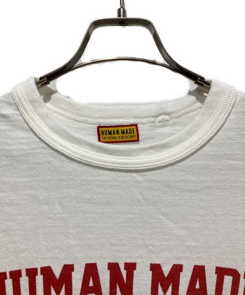HUMAN MADE（ヒューマンメイド）HUMAN MADE (ヒューマンメイド) Classic T-Shirt クラシック Tシャツ レッド×ホワイト サイズ:Lの古着・服飾アイテム