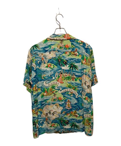 Sun Surf（サンサーフ）Sun Surf (サンサーフ) LAND OF ALOHAアロハシャツ ブルー サイズ:Mの古着・服飾アイテム