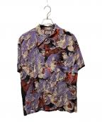 Sun Surfサンサーフ）の古着「百虎アロハシャツ」｜ブラック×パープル