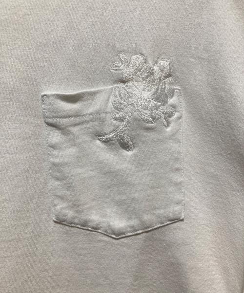 sacai（サカイ）sacai (サカイ) Flower Embroidery T-Shirt フラワー エンブロイダリー Tシャツ ホワイト サイズ:1の古着・服飾アイテム
