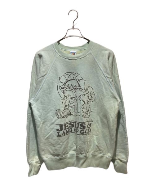 SAINT MICHAEL（セントマイケル）SAINT MICHAEL (セントマイケル) JESUS Sweat shirt ブルー サイズ:Lの古着・服飾アイテム