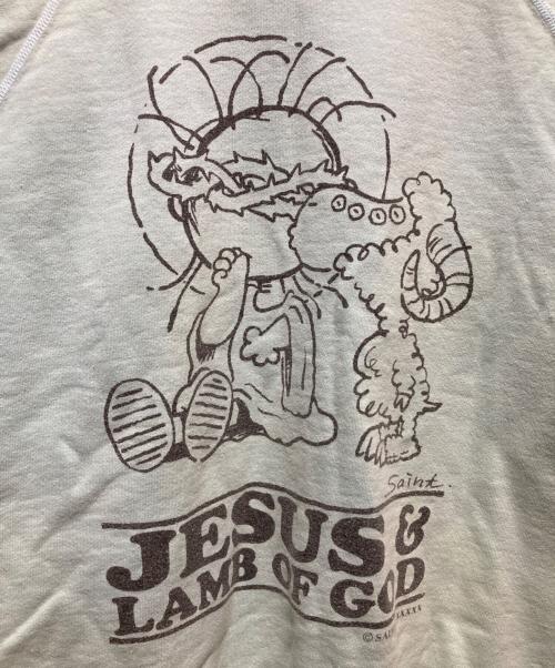 SAINT MICHAEL（セントマイケル）SAINT MICHAEL (セントマイケル) JESUS Sweat shirt ブルー サイズ:Lの古着・服飾アイテム