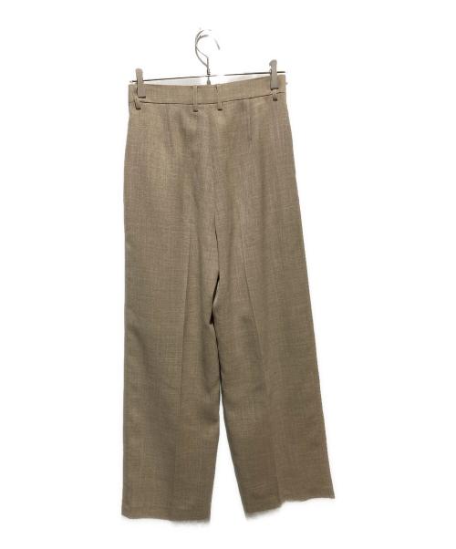 Whim Gazette（ウィムガゼット）Whim Gazette (ウィムガゼット) ジュートライクタックパンツ ベージュ サイズ:36の古着・服飾アイテム