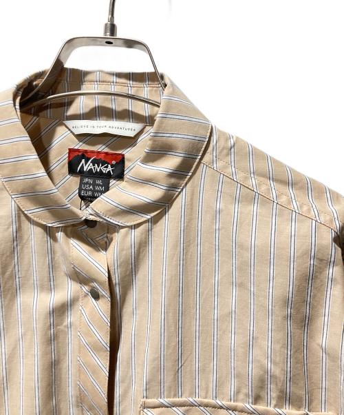 NANGA（ナンガ）NANGA (ナンガ) スプリングストライプシャツ ベージュ サイズ:Ｌの古着・服飾アイテム