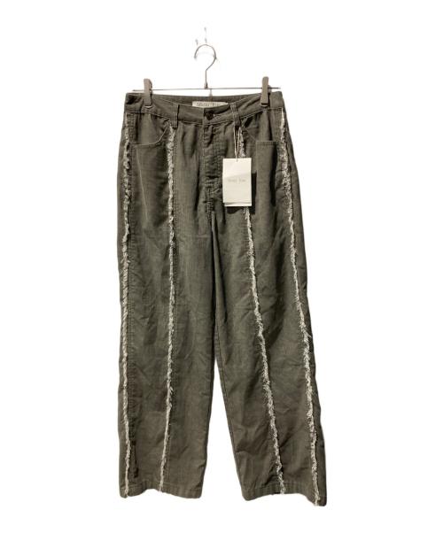 Matin Kim（マーティン・キム）Matin Kim (マーティン・キム) フリンジコーデュロイパンツ オリーブ サイズ:Ｍの古着・服飾アイテム