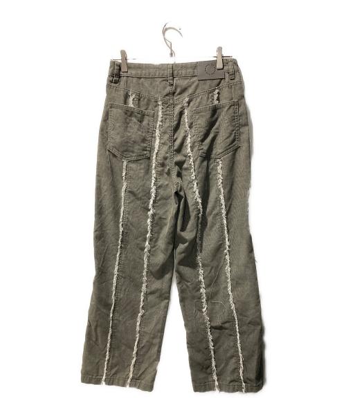 Matin Kim（マーティン・キム）Matin Kim (マーティン・キム) フリンジコーデュロイパンツ オリーブ サイズ:Ｍの古着・服飾アイテム