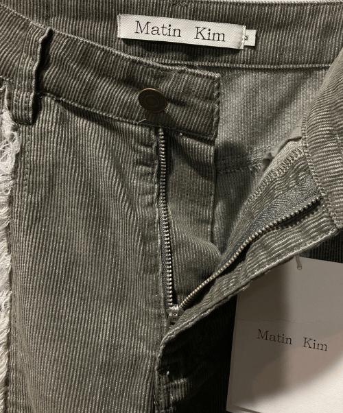 Matin Kim（マーティン・キム）Matin Kim (マーティン・キム) フリンジコーデュロイパンツ オリーブ サイズ:Ｍの古着・服飾アイテム