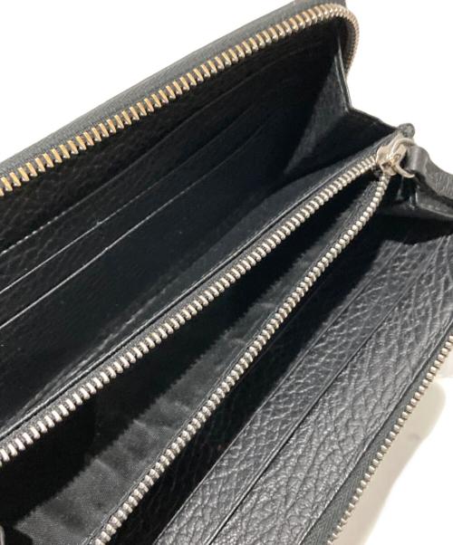 Maison Margiela（メゾンマルジェラ）Maison Margiela (メゾンマルジェラ) ラウンドファスナー長財布 ブラックの古着・服飾アイテム