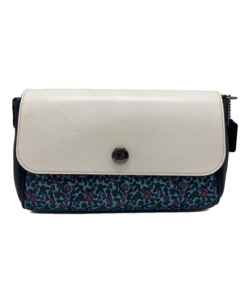 COACH（コーチ）COACH (コーチ) ランチフローラルリバーシブルクロスボディ ブルーの古着・服飾アイテム