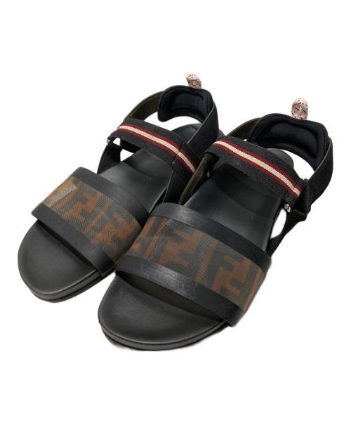 FENDI（フェンディ）FENDI (フェンディ) メッシュフラットバレエシューズ ブラック サイズ:37の古着・服飾アイテム