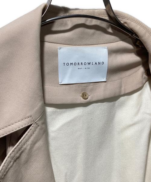 TOMORROW LAND（トゥモローランド）TOMORROW LAND (トゥモローランド) ウールギャバジン ガウンコート ベージュ サイズ:36の古着・服飾アイテム