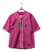 SUPREMEシュプリーム）の古着「Polartec Baseball Jersey」｜ショッキングピンク