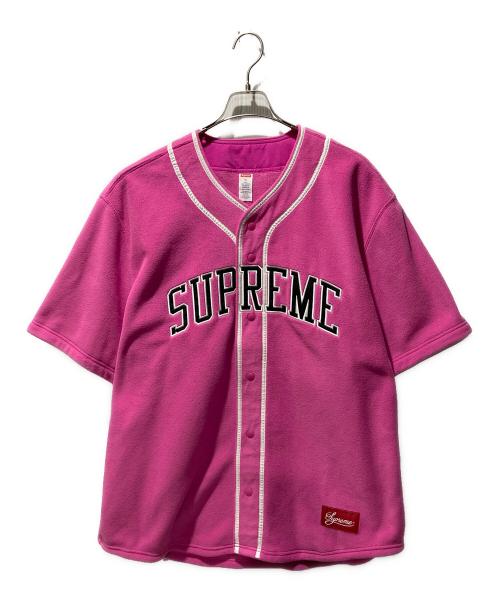 SUPREME（シュプリーム）SUPREME (シュプリーム) Polartec Baseball Jersey ショッキングピンク サイズ:XLの古着・服飾アイテム