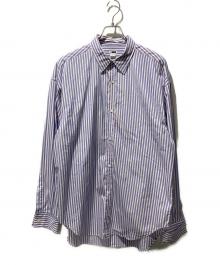 H BEAUTY&YOUTH（エイチ ビューティー&ユース）の古着「DOUBLE CUFFS REGULAR COLLAR SHIRT」｜ブルー