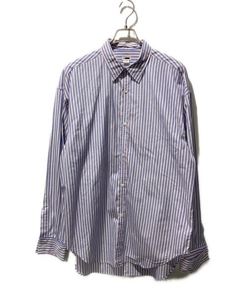 H BEAUTY&YOUTH（エイチ ビューティー&ユース）H BEAUTY&YOUTH (エイチ ビューティー&ユース) DOUBLE CUFFS REGULAR COLLAR SHIRT ブルー サイズ:Lの古着・服飾アイテム