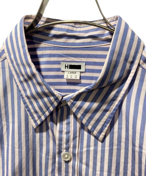 H BEAUTY&YOUTH（エイチ ビューティー&ユース）H BEAUTY&YOUTH (エイチ ビューティー&ユース) DOUBLE CUFFS REGULAR COLLAR SHIRT ブルー サイズ:Lの古着・服飾アイテム