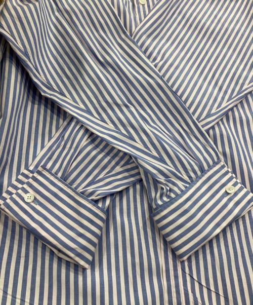 H BEAUTY&YOUTH（エイチ ビューティー&ユース）H BEAUTY&YOUTH (エイチ ビューティー&ユース) DOUBLE CUFFS REGULAR COLLAR SHIRT ブルー サイズ:Lの古着・服飾アイテム