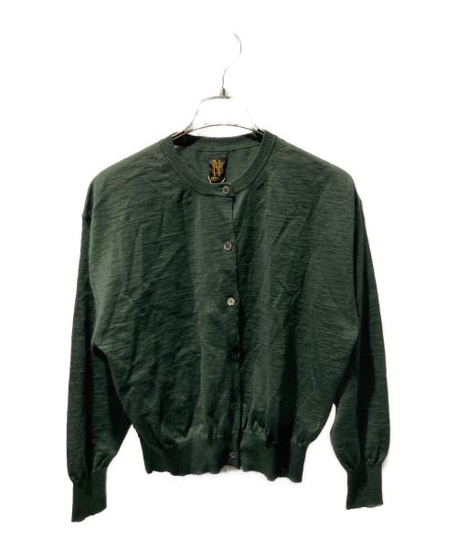 BATONER（バトナ―）BATONER (バトナ―) BEAMS (ビームス) 25SSロイヤルラミークルーネックカーディガン グリーン サイズ:1の古着・服飾アイテム