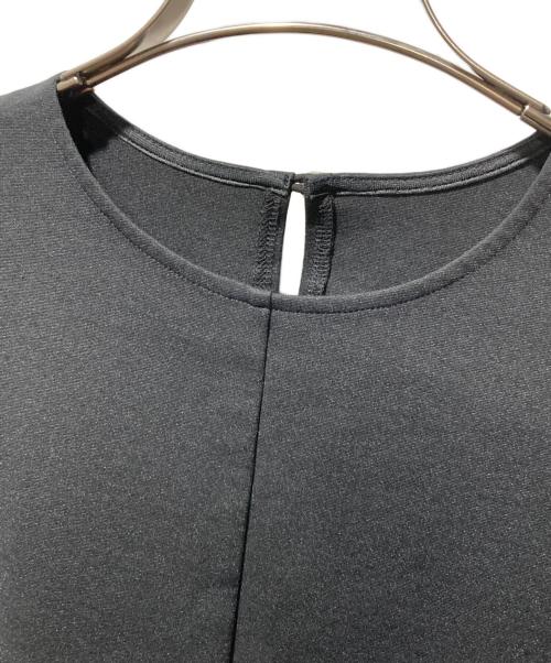 BLACK LABEL CRESTBRIDGE（ブラックレーベル クレストブリッジ）BLACK LABEL CRESTBRIDGE (ブラックレーベル クレストブリッジ) ストレッチポンチコクーンワンピース ブラック サイズ:Ｓの古着・服飾アイテム