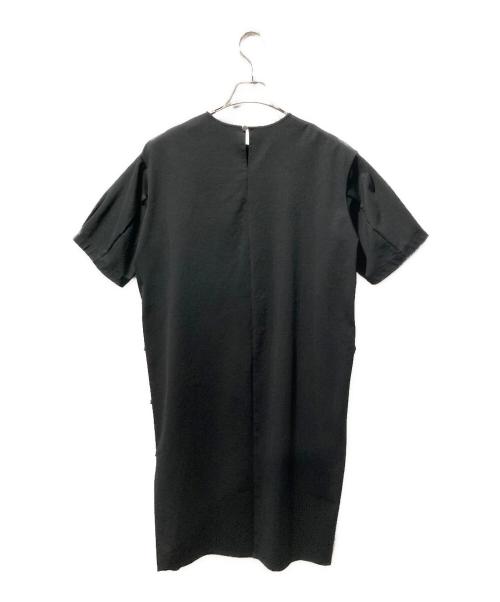 BLACK LABEL CRESTBRIDGE（ブラックレーベル クレストブリッジ）BLACK LABEL CRESTBRIDGE (ブラックレーベル クレストブリッジ) ストレッチポンチコクーンワンピース ブラック サイズ:Ｓの古着・服飾アイテム
