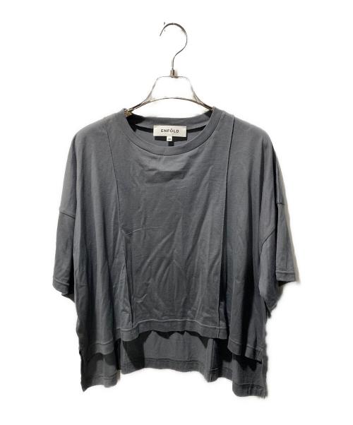 ENFOLD（エンフォルド）ENFOLD (エンフォルド) PIN-TUCK T-SHIRT Tシャツ グレー サイズ:38の古着・服飾アイテム