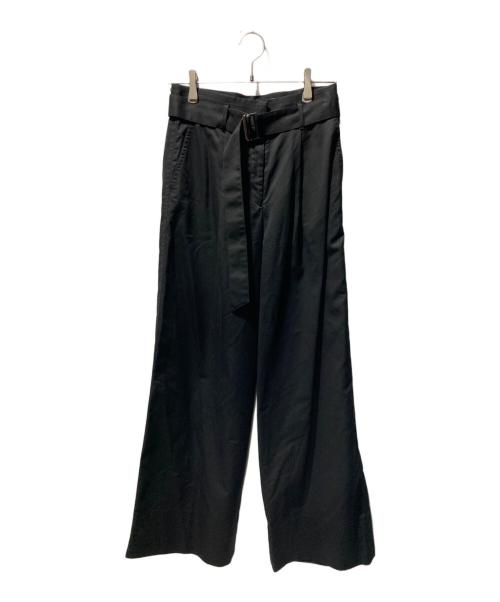 BALLSEY（ボールジィ）BALLSEY (ボールジィ) ハイカウントコットンチノ ベルテッドパンツ ブラック サイズ:36の古着・服飾アイテム