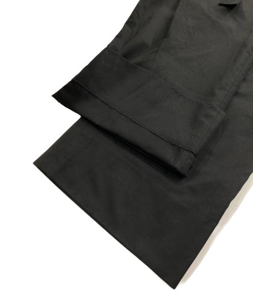 BALLSEY（ボールジィ）BALLSEY (ボールジィ) ハイカウントコットンチノ ベルテッドパンツ ブラック サイズ:36の古着・服飾アイテム