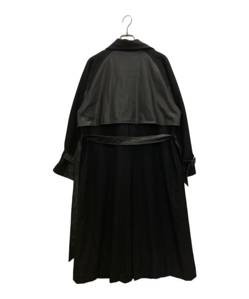 HARE（ハレ）HARE (ハレ) フェイクレザー切替コート ブラック サイズ:Sの古着・服飾アイテム