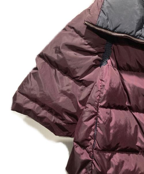 MIU MIU（ミュウミュウ）MIU MIU (ミュウミュウ) 5分袖ダウンジャケット ボルドー サイズ:38の古着・服飾アイテム