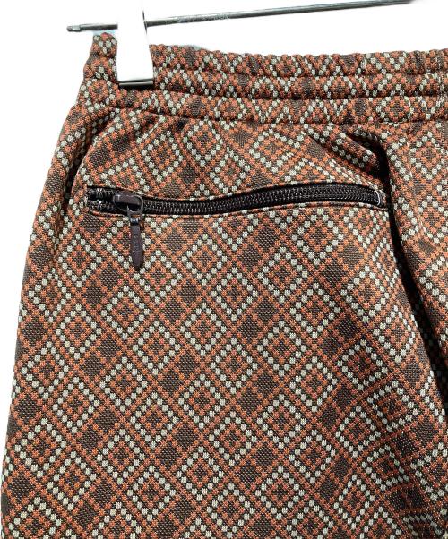 Needles（ニードルズ）Needles (ニードルズ) TRACK PANT POLY JACQUARD BLOCK ブラウン サイズ:Sの古着・服飾アイテム