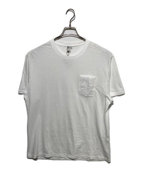 LOEWE（ロエベ）LOEWE (ロエベ) リラックスフィット Tシャツ ホワイト サイズ:Mの古着・服飾アイテム