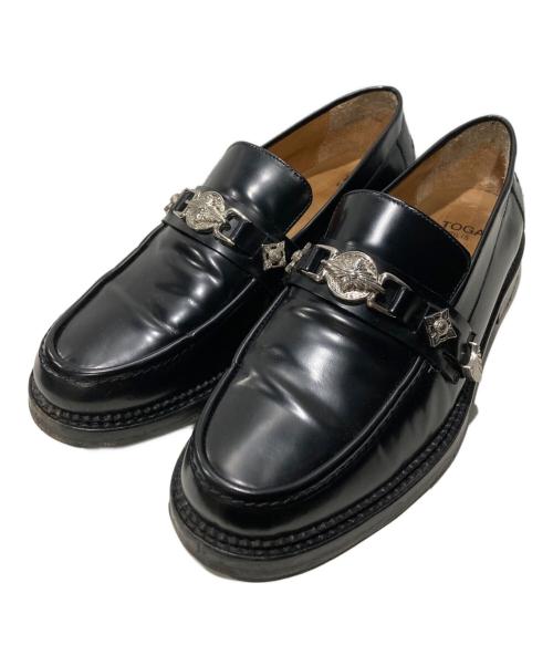 TOGA VIRILIS（トーガ ビリリース）TOGA VIRILIS (トーガ ビリリース) ブラックレザーローファー ブラック サイズ:43の古着・服飾アイテム