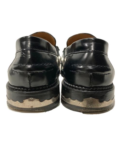 TOGA VIRILIS（トーガ ビリリース）TOGA VIRILIS (トーガ ビリリース) ブラックレザーローファー ブラック サイズ:43の古着・服飾アイテム