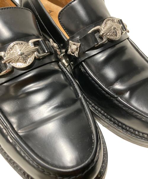 TOGA VIRILIS（トーガ ビリリース）TOGA VIRILIS (トーガ ビリリース) ブラックレザーローファー ブラック サイズ:43の古着・服飾アイテム