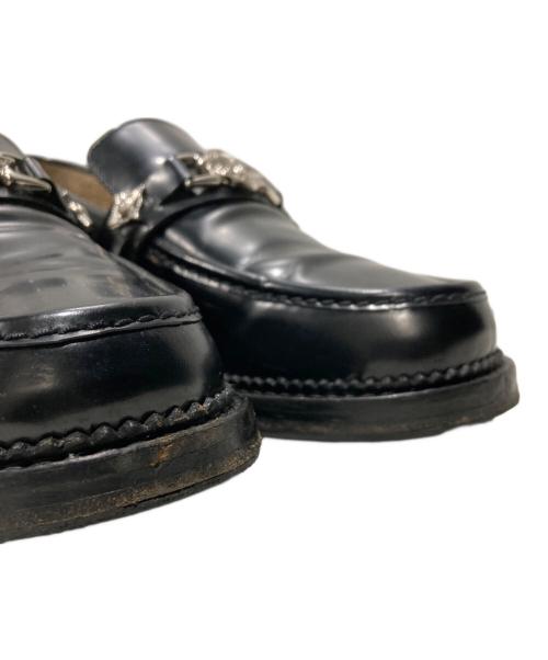 TOGA VIRILIS（トーガ ビリリース）TOGA VIRILIS (トーガ ビリリース) ブラックレザーローファー ブラック サイズ:43の古着・服飾アイテム